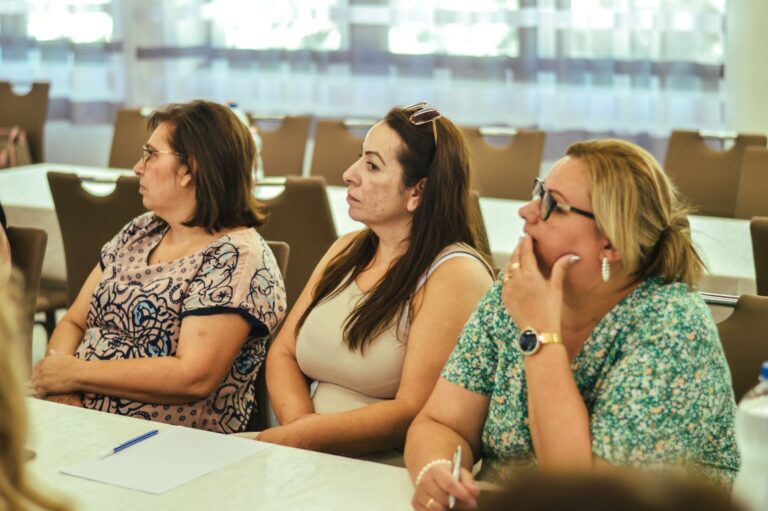 woman at the meeting